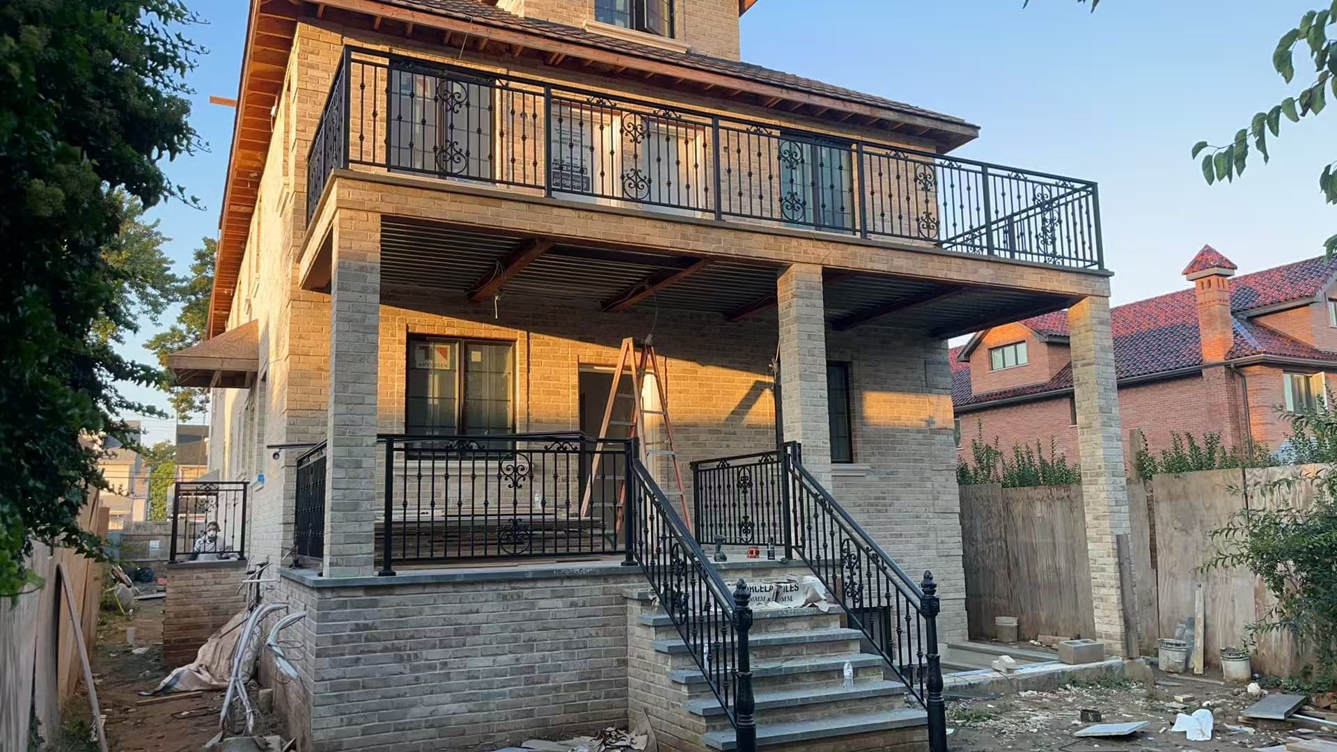 248ef2ae15a9eb015552c6e64729c6f6 — #P-0697 — BALCONY — Custom Iron Works by JYC Steel NYC