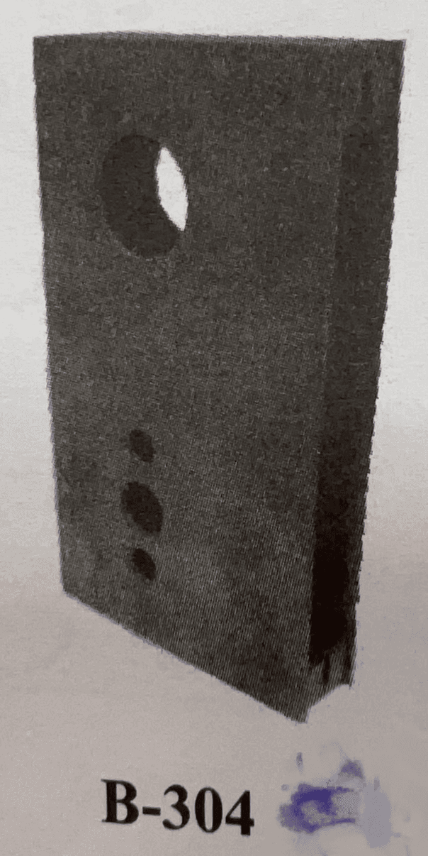 Blade-shaped Iron Plate