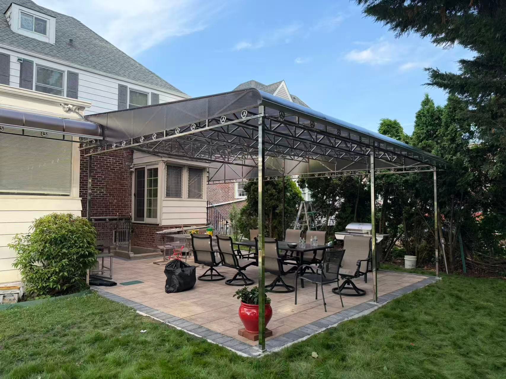 5163e196417658e2cc8806e0555269be — #P-0376 — AWNING — Custom Iron Works by JYC Steel NYC
